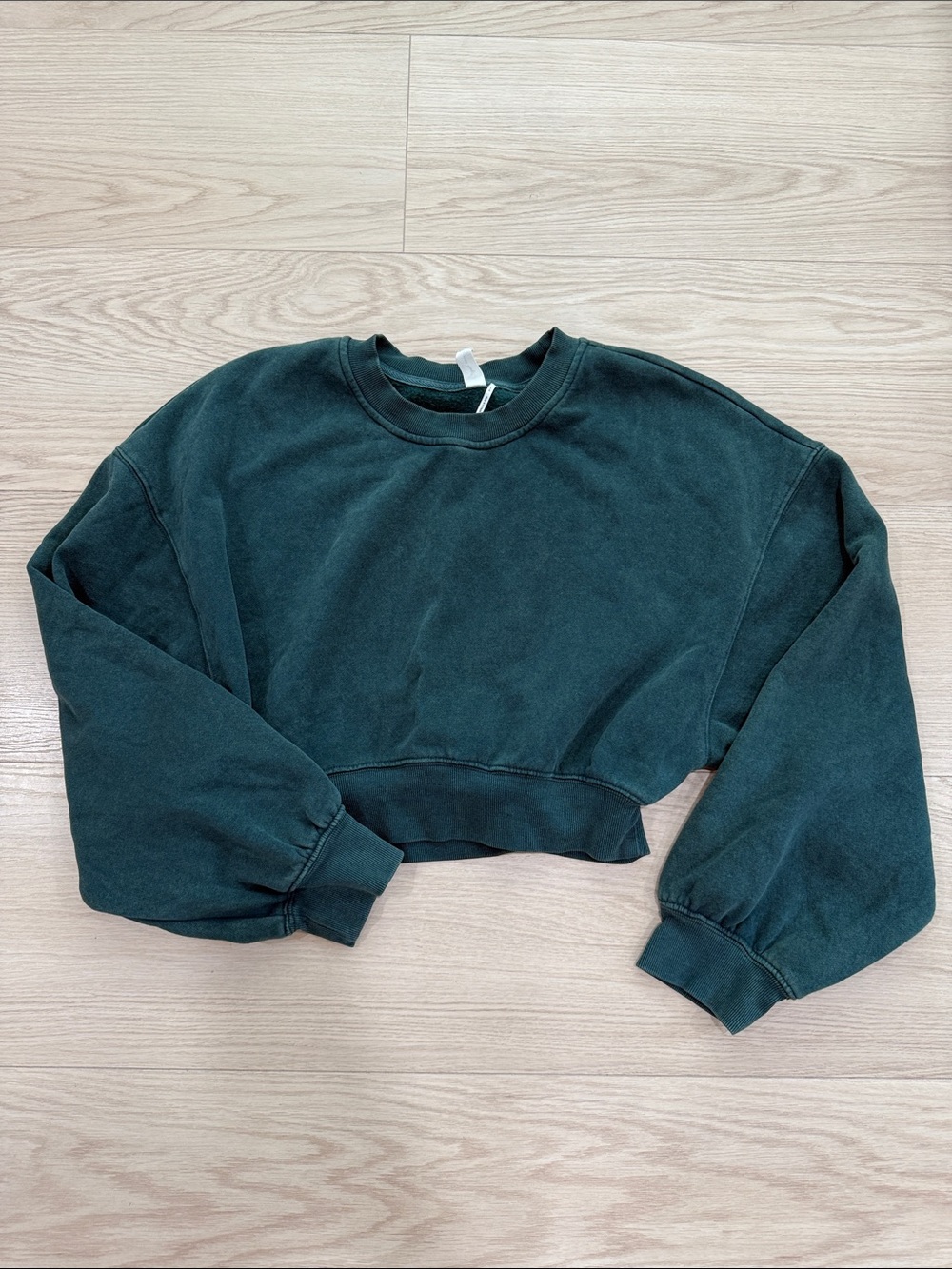 Out From Under Urban Outfitters Green Cropped Sweatshirt Size Large